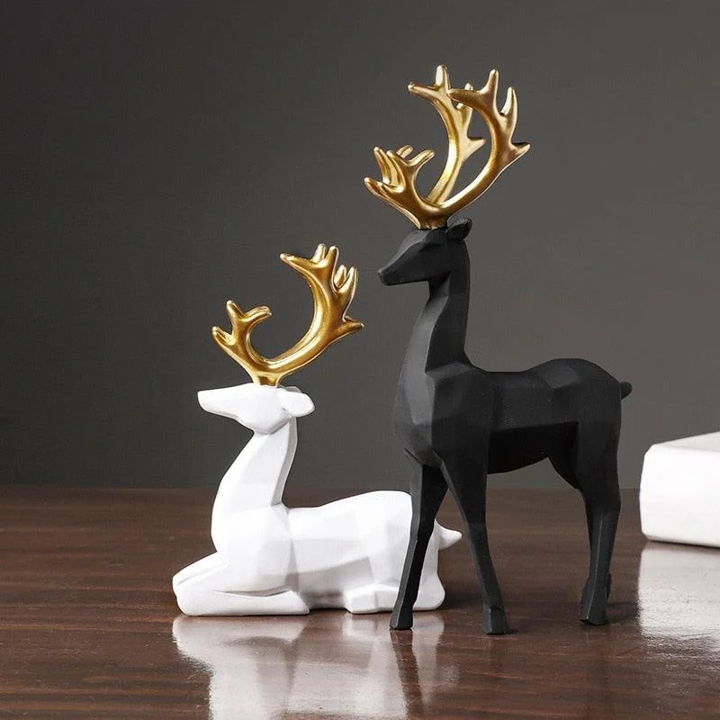 GeometricReindeerSculptures-Homeko4 Geometric Reindeer Sculptures - Homeko