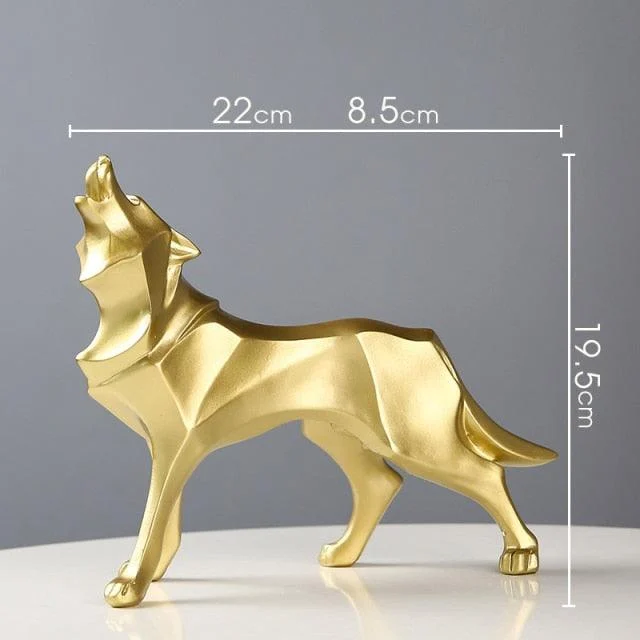 GeometricWolfFigurines-Homeko12 Geometric Wolf Figurines - Homeko