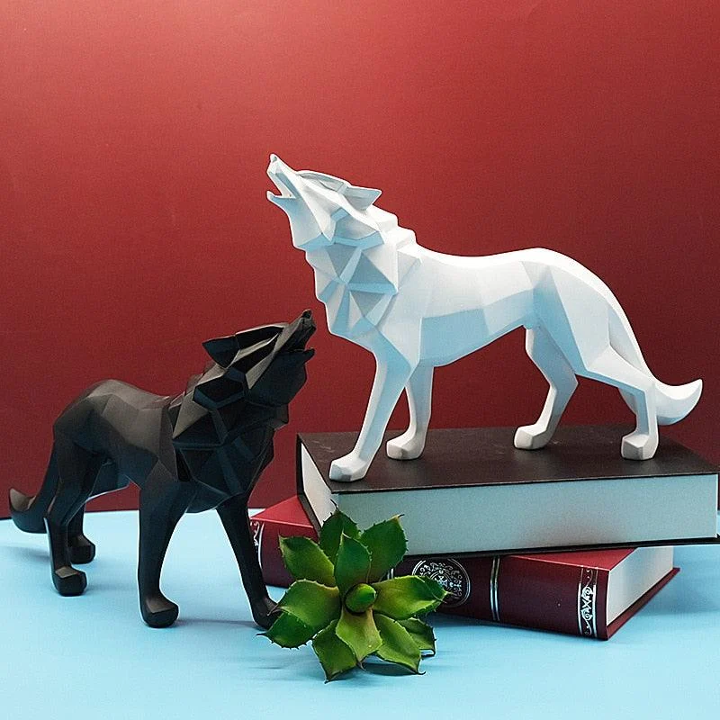 GeometricWolfFigurines-Homeko2 Geometric Wolf Figurines - Homeko
