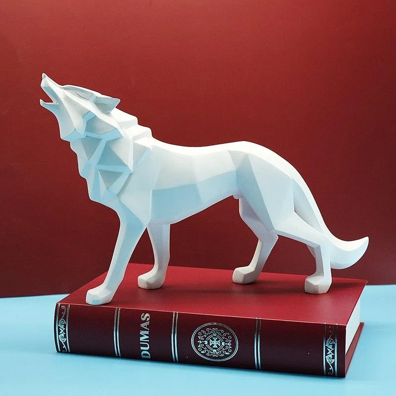 GeometricWolfFigurines-Homeko3 Geometric Wolf Figurines - Homeko