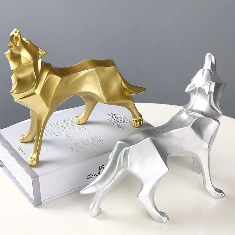 GeometricWolfFigurines-Homeko7 Geometric Wolf Figurines - Homeko