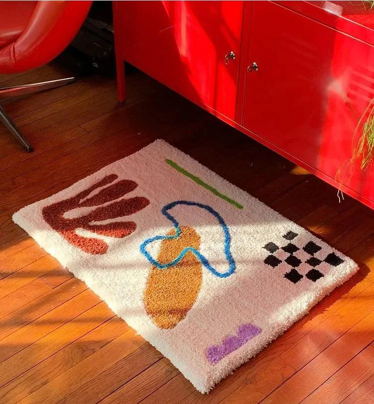 Geometric_Modern_Art_Fluffy_Hand-Crafted_Rug_-_-4193974 Geometric Modern Art Fluffy Hand-Crafted Rug -