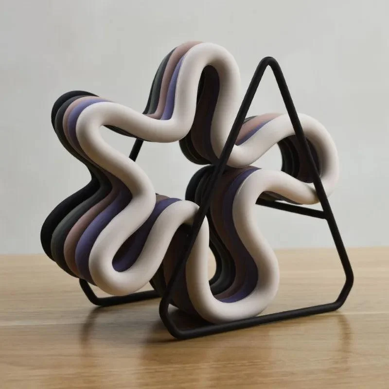 Geometric Silicone Mat Coasters -