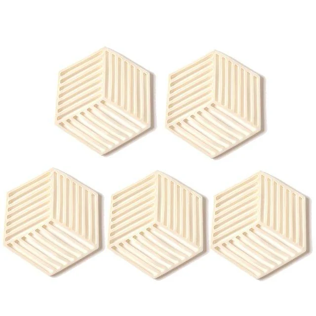 Geometric Silicone Pan Trivets (5pc) -