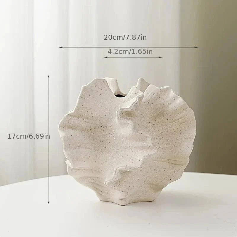 Geometric Wavy Pattern Porcelain Vase - - #tag1#