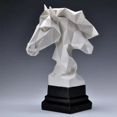 Geometry Horse Head Craft Sculptures and Statues -