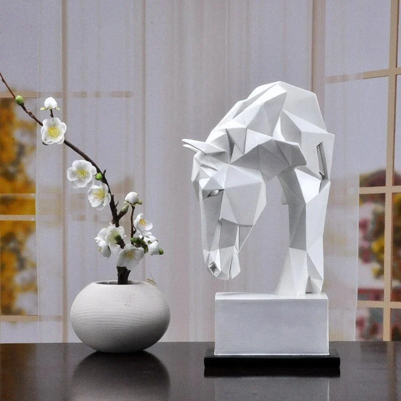 Geometry Horse Head Craft Sculptures and Statues -