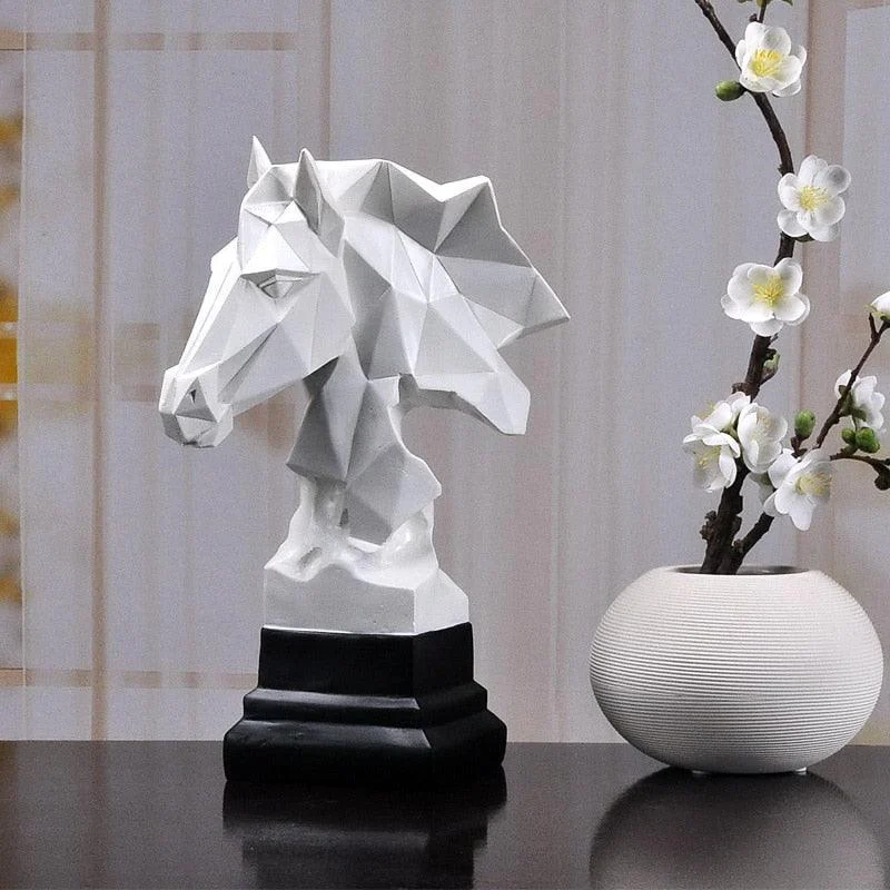 Geometry Horse Head Craft Sculptures and Statues -