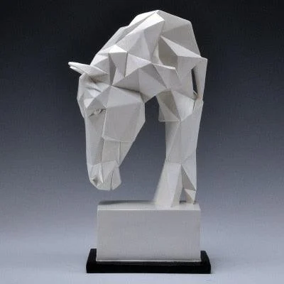 Geometry Horse Head Craft Sculptures and Statues -