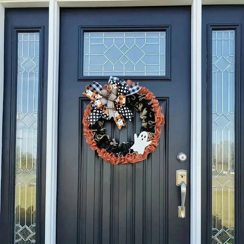 Ghost_Halloween_Wreath_Front_Door_Decor_-_-_tag1_-4236628 Ghost Halloween Wreath Front Door Décor - - #tag1#