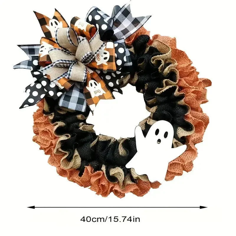 Ghost_Halloween_Wreath_Front_Door_Decor_-_-_tag1_-4236644 Ghost Halloween Wreath Front Door Décor - - #tag1#