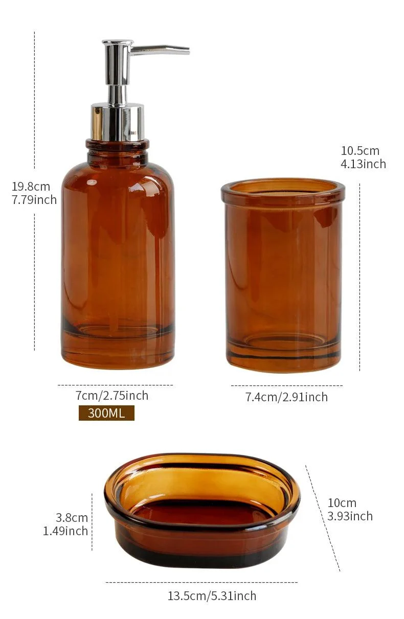 Glass Apothecary 4-Piece Bathroom Set -