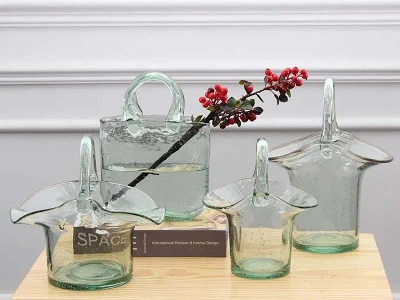 Glass_Basket_Vase_-_-_tag1_-4238039 Glass Basket Vase - - #tag1#