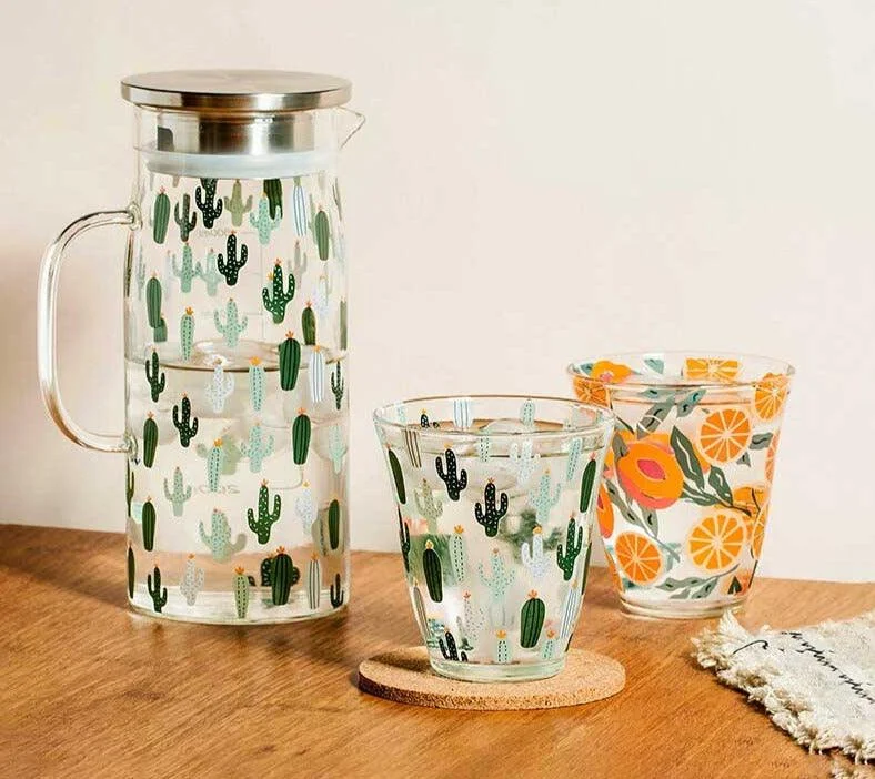Glass_Fruit_Orange_Juice_Pitcher_Mug_Set_-_-4195161 Glass Fruit Orange Juice Pitcher Mug Set -