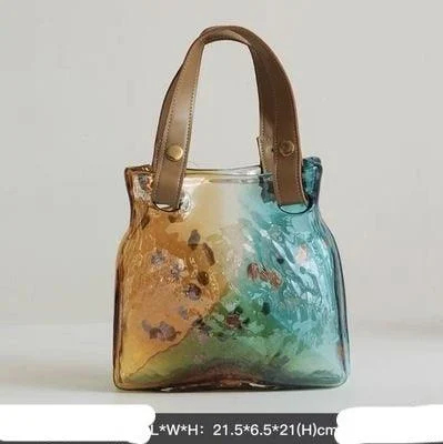 Glass_Hand_Bag_Vase_-_-4195195 Glass Hand Bag Vase -