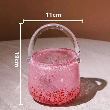 Glass_Hand_Bag_Vase_-_-4195199 Glass Hand Bag Vase -