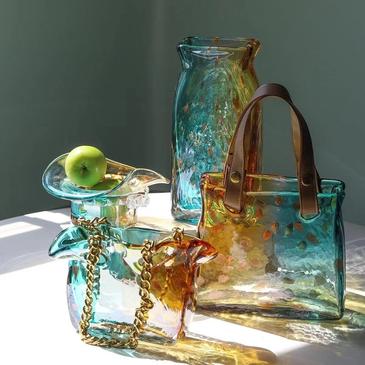 Glass_Hand_Bag_Vase_-_-4195231 Glass Hand Bag Vase -
