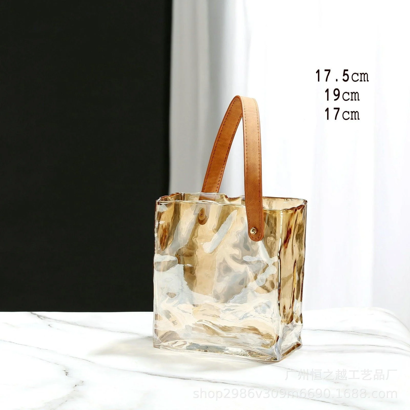 Glass_Hand_Bag_Vase_-_-4195257 Glass Hand Bag Vase -