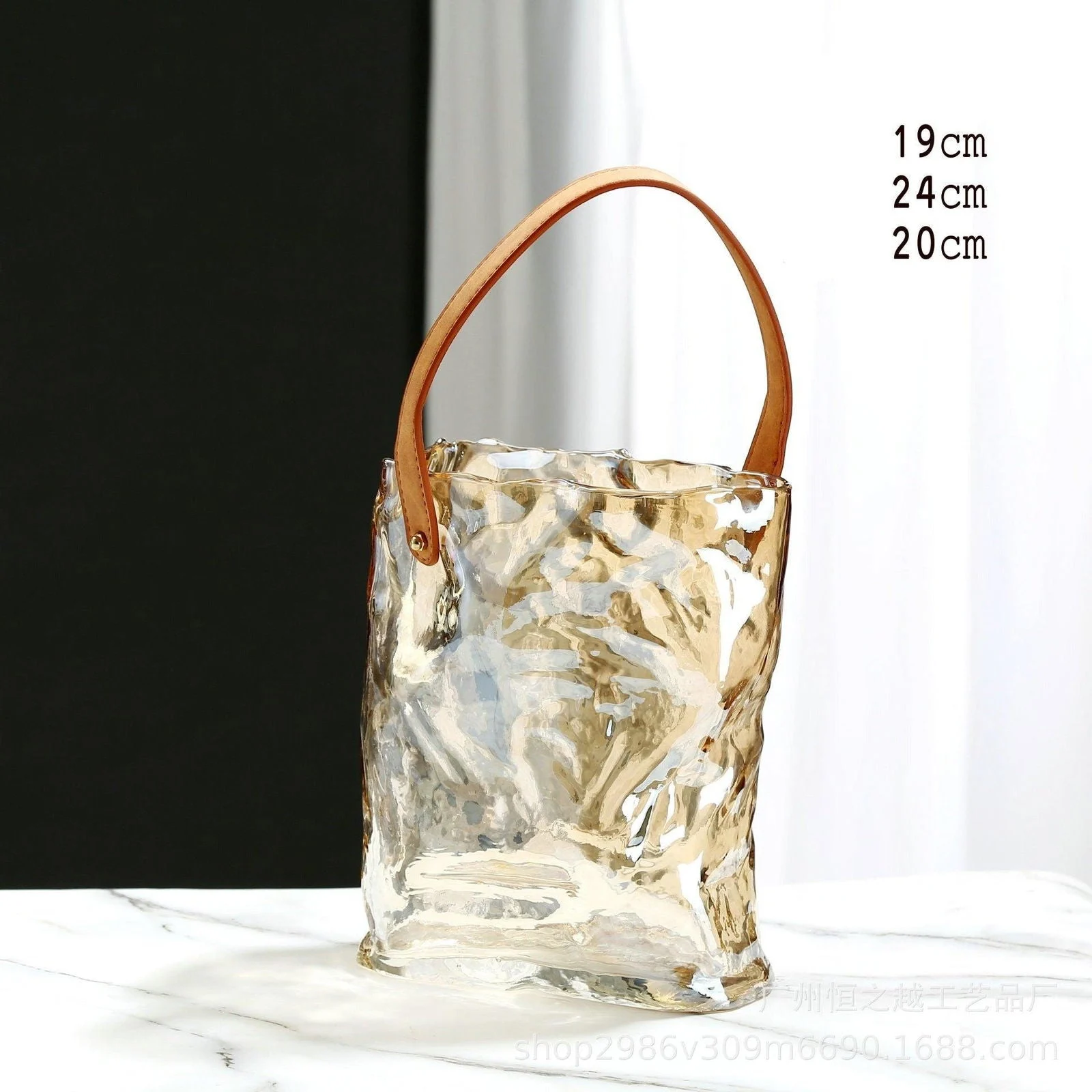 Glass_Hand_Bag_Vase_-_-4195261 Glass Hand Bag Vase -