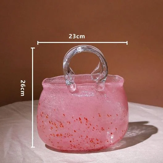 Glass_Hand_Bag_Vase_-_-4195270 Glass Hand Bag Vase -