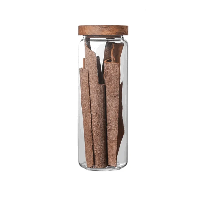 Glass Jars with Wooden Lids -