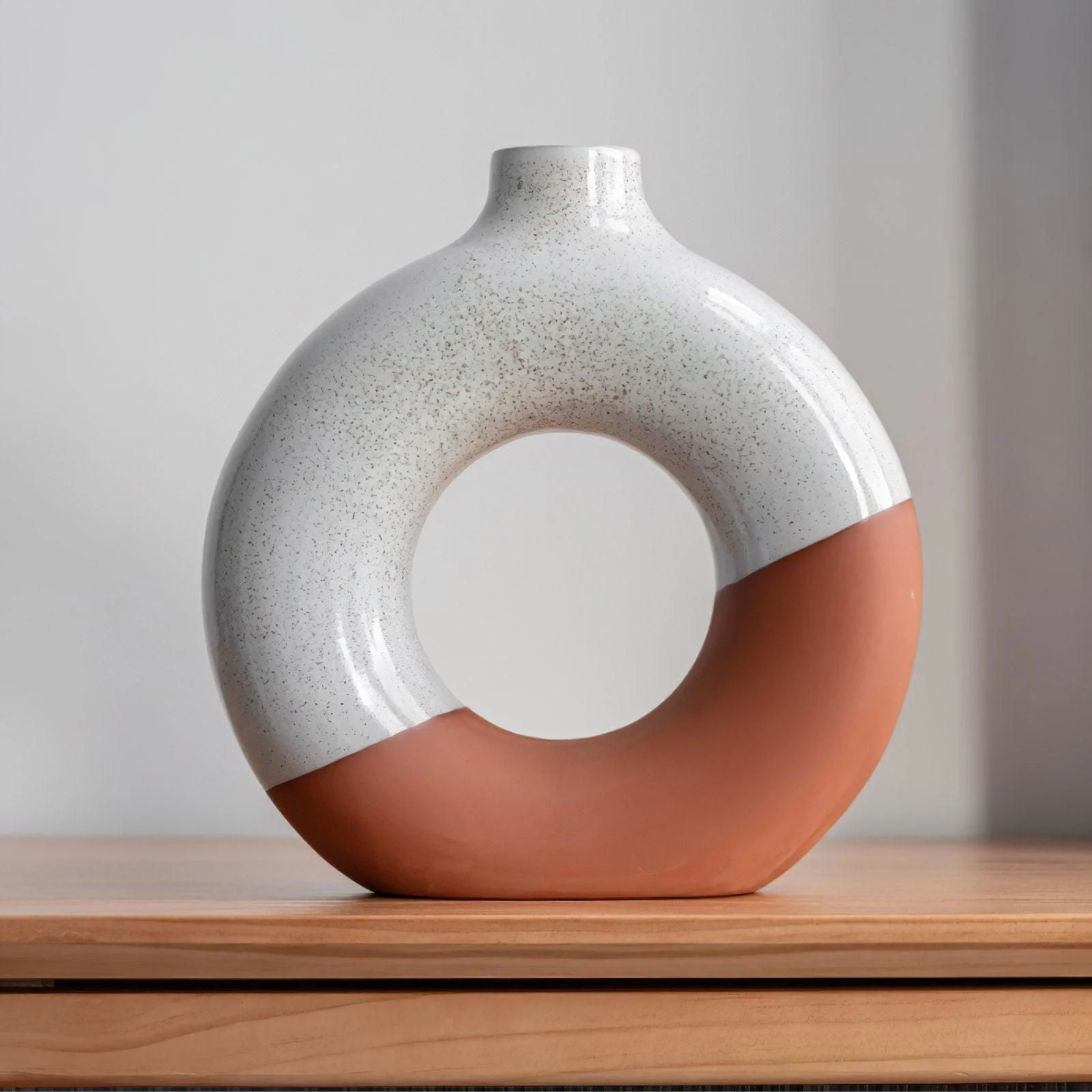 Glazed_Ceramic_Donut_Vase_-_-4195772 Glazed Ceramic Donut Vase -