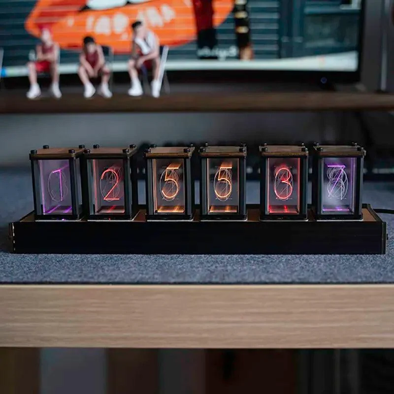Glow_Nixie_Tube_Wood_Digital_Clock_-_-4196020 Glow Nixie Tube Wood Digital Clock -