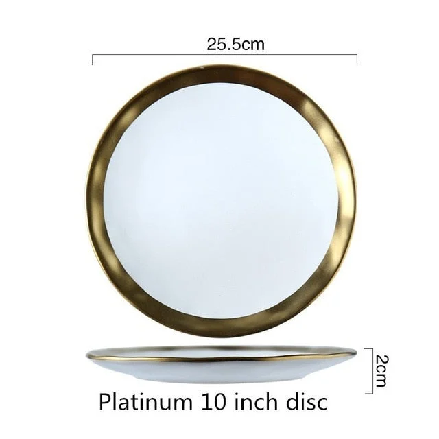 Gold Plate Ceramic Tableware Originality Solid Color Dish Bowl Breakfast Dish Household Plate Ceramic Bowl.jpg 640x640 5ce27abe Ca19 4d1b Af6f 4be36054a71c
