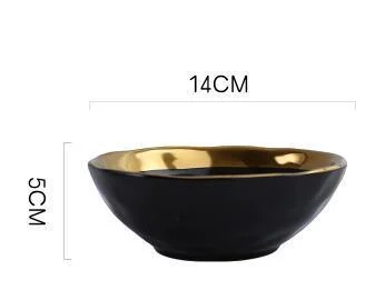 GoldInlayCeramicSoupBowl-Homeko6 Gold Inlay Ceramic Soup Bowl - Homeko