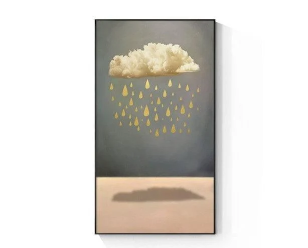 Gold Boat Canvas Wall Art -