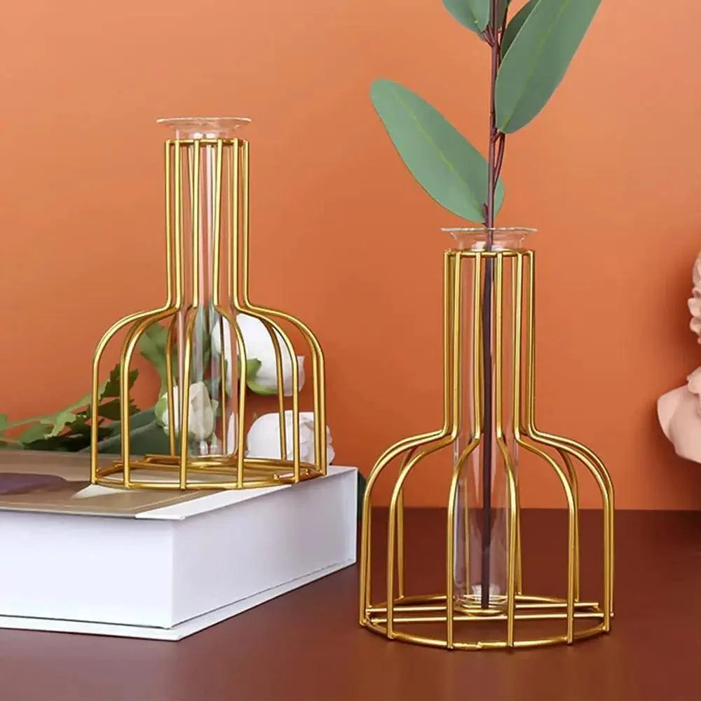 Gold Cage Vase -