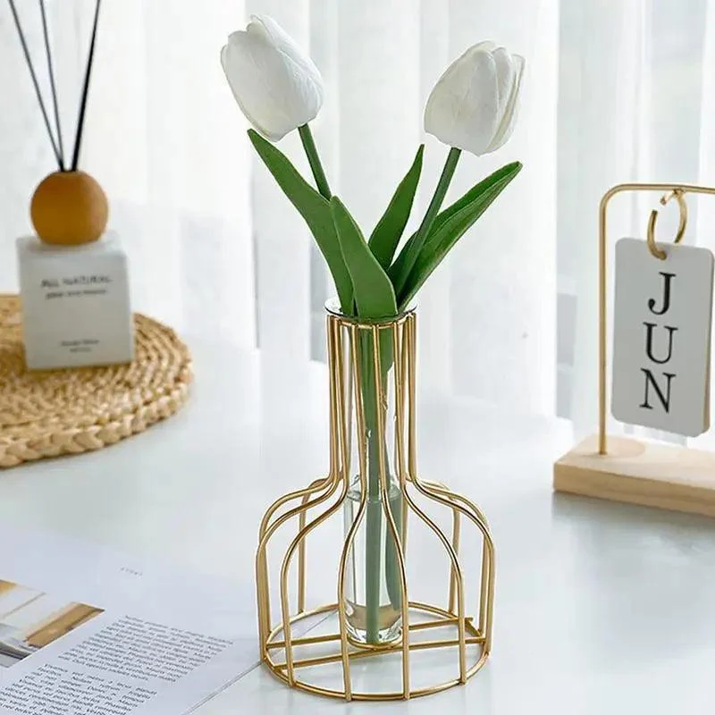 Gold Cage Vase -