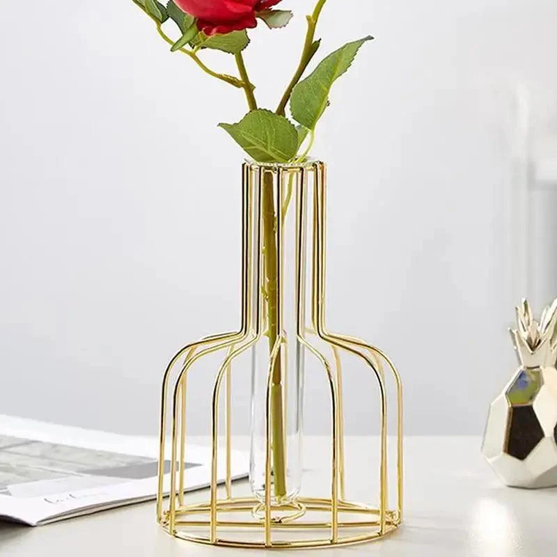 Gold Cage Vase -