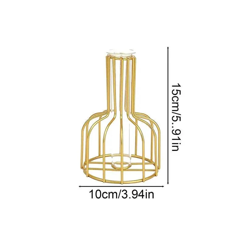 Gold Cage Vase -