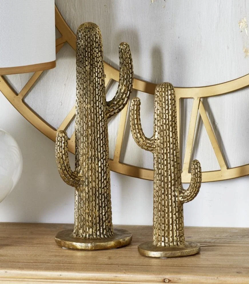 Gold_Polystone_Cactus_Sculpture_Set_-_-4196531 Gold Polystone Cactus Sculpture Set -