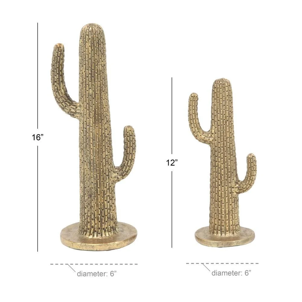 Gold_Polystone_Cactus_Sculpture_Set_-_-4196544 Gold Polystone Cactus Sculpture Set -