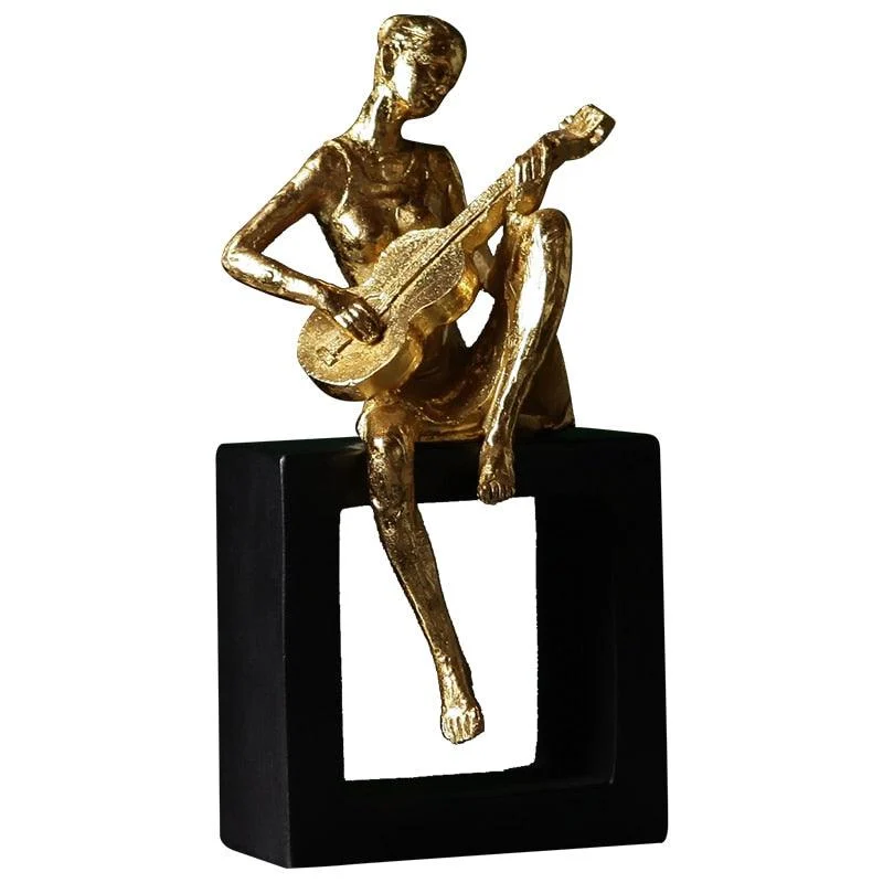 Gold_Resin_Musician_Figurines_-_-4196561 Gold Resin Musician Figurines -