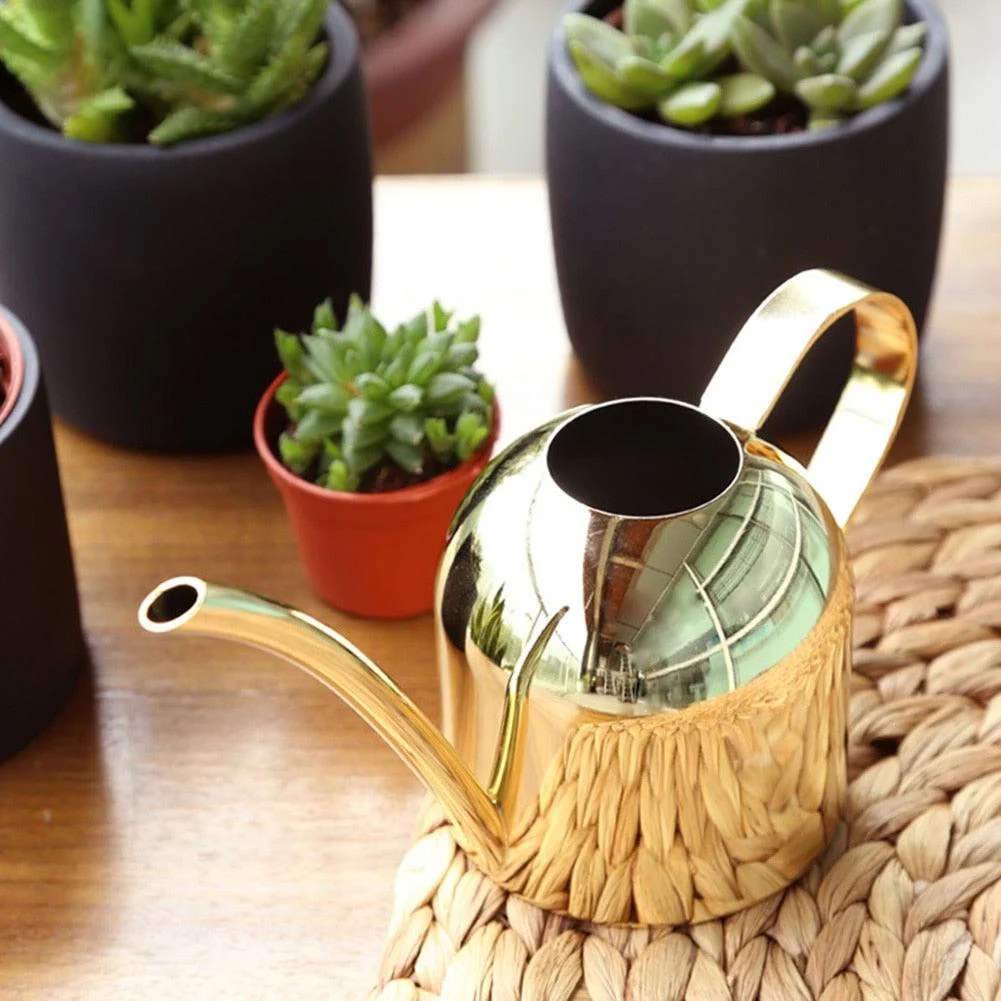 Gold_Stainless_Steel_Watering_Can_500ML_-_-4196580 Gold Stainless Steel Watering Can 500ML -