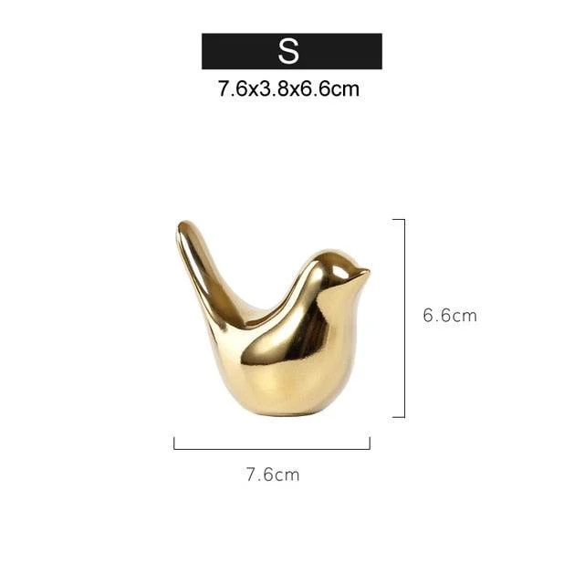Golden Bird Figurine - Homeko