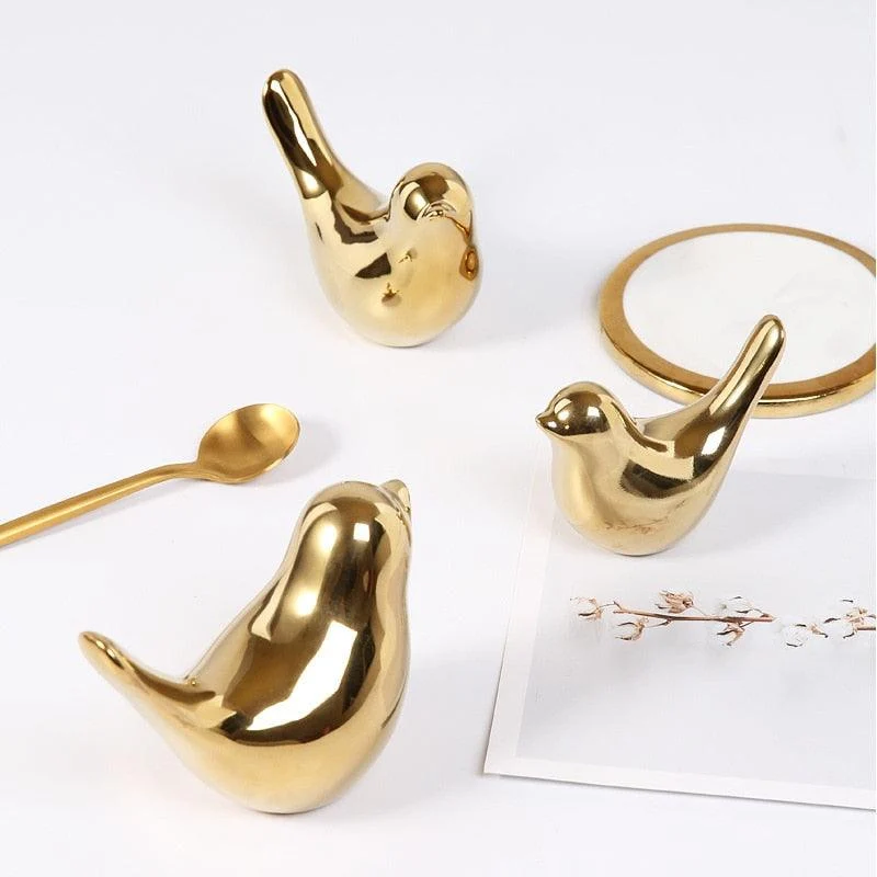 Golden Bird Figurine - Homeko