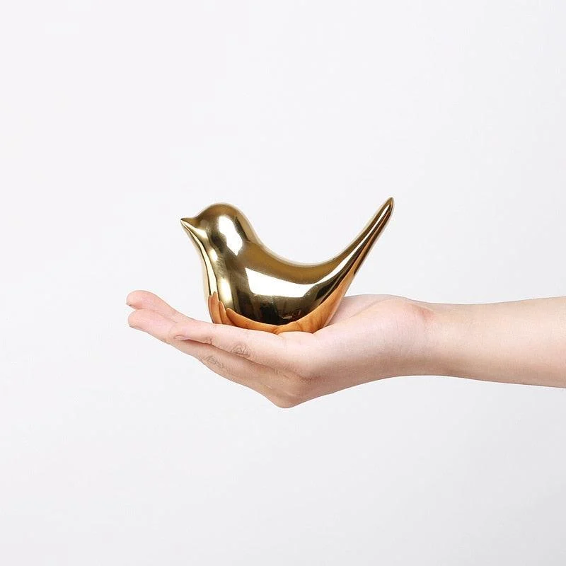 Golden Bird Figurine - Homeko
