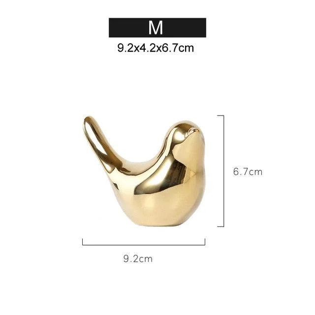 Golden Bird Figurine - Homeko