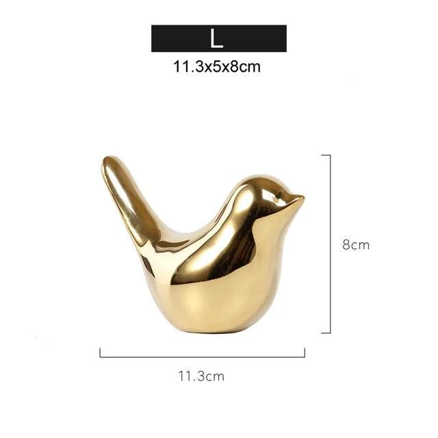 Golden Bird Figurine - Homeko