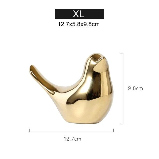 Golden Bird Figurine - Homeko