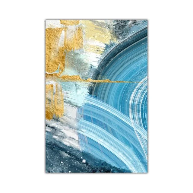 GoldenBluePaintSplash-Homeko4 Golden Blue Paint Splash - Homeko