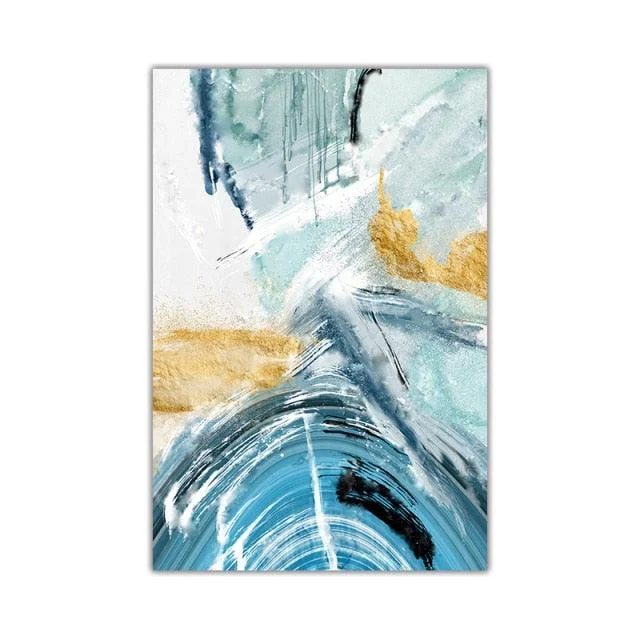 GoldenBluePaintSplash-Homeko6 Golden Blue Paint Splash - Homeko
