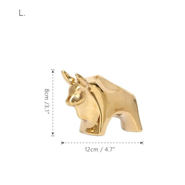 GoldenCeramicabstractAnimalFigurines-Homeko15 Golden Ceramic abstract Animal Figurines - Homeko