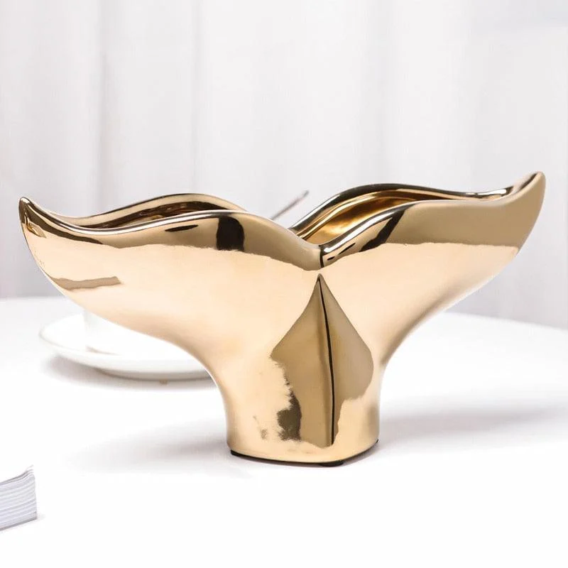 GoldenCeramicabstractAnimalFigurines-Homeko6 Golden Ceramic abstract Animal Figurines - Homeko