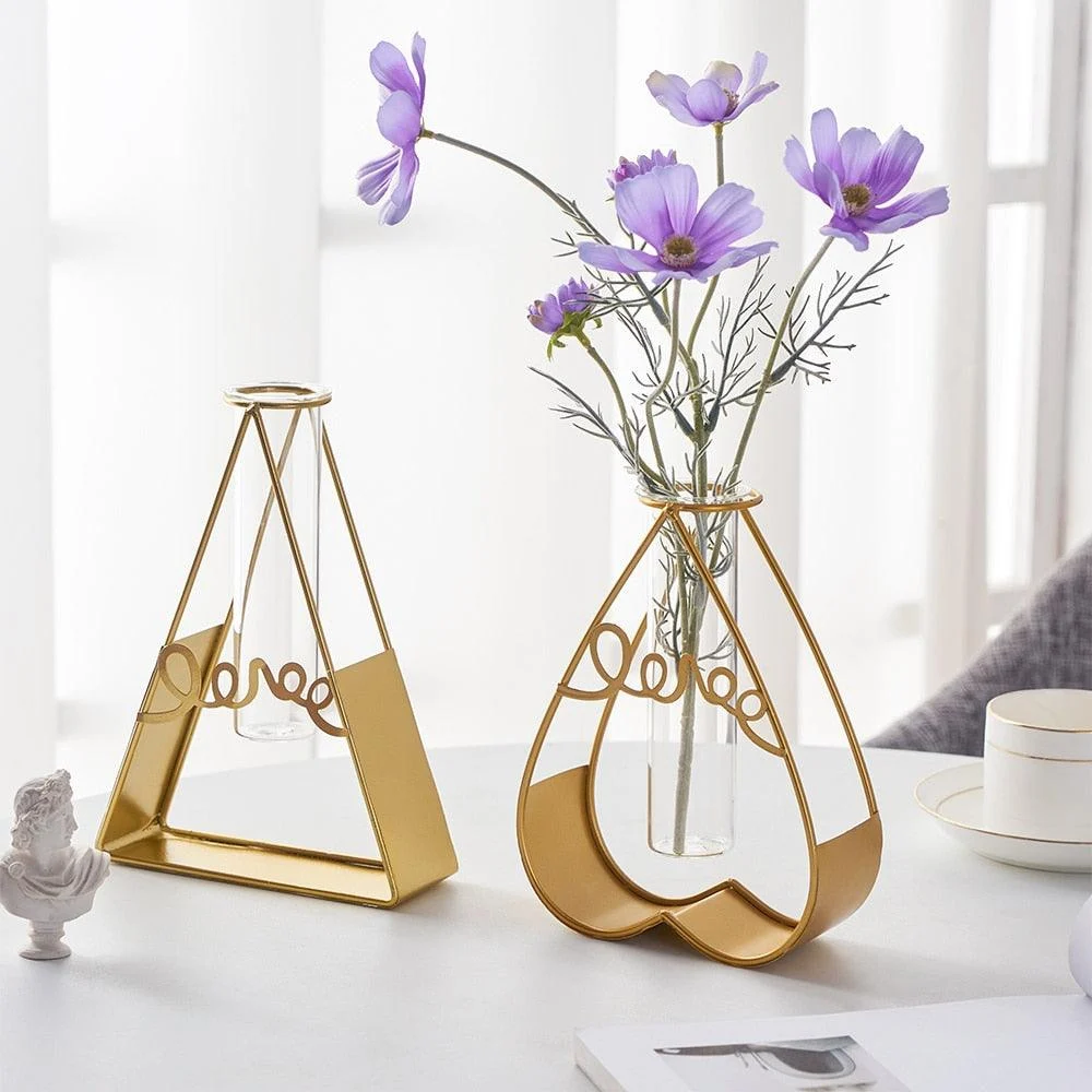 GoldenHydroponicPlantVase-Homeko2 Golden Hydroponic Plant Vase - Homeko