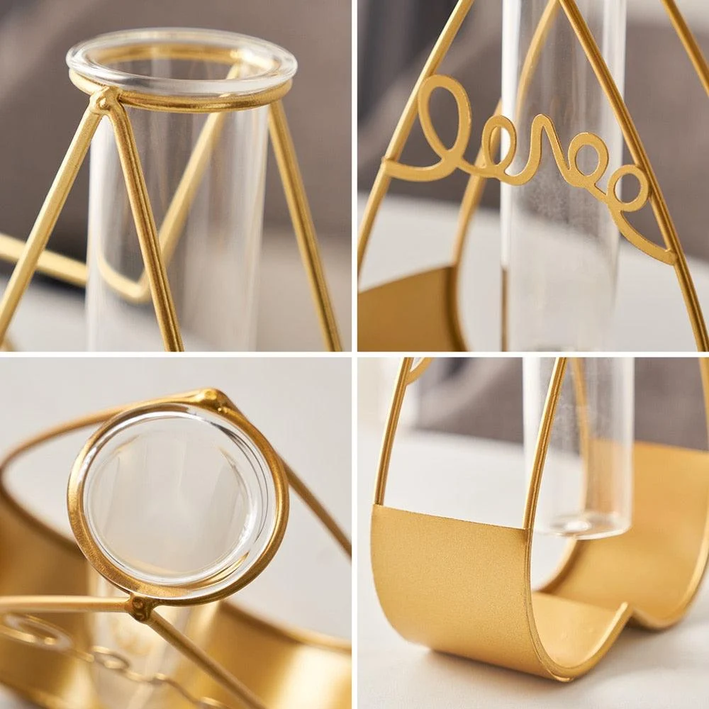 GoldenHydroponicPlantVase-Homeko6 Golden Hydroponic Plant Vase - Homeko